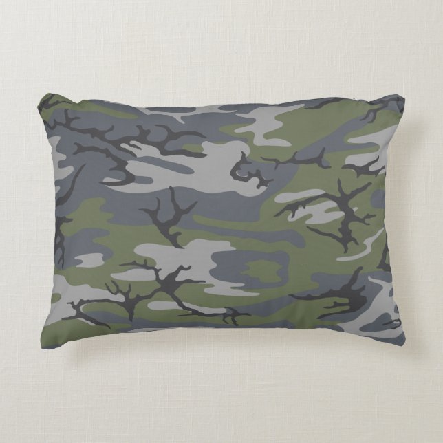 Wetterfertige Camouflage Dekokissen (Vorderseite)