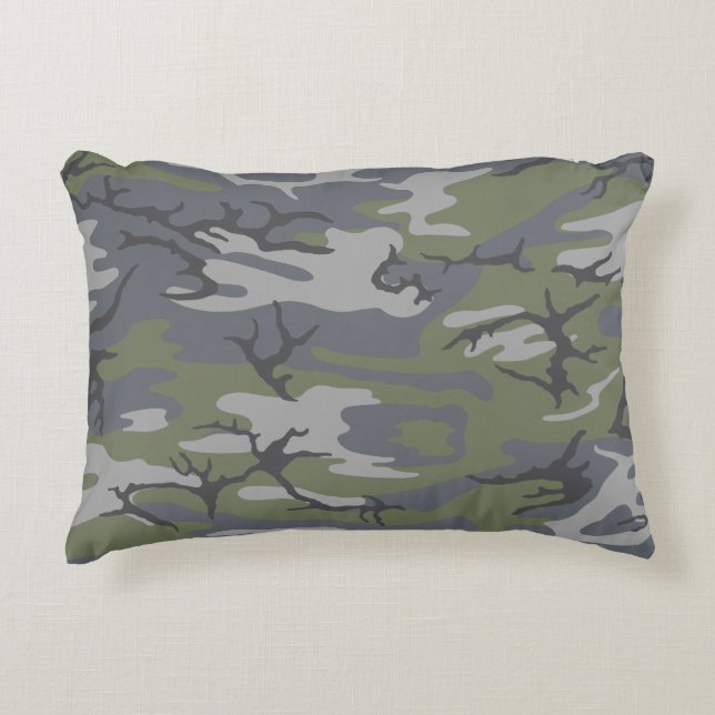 Wetterfertige Camouflage Dekokissen (Vorderseite)