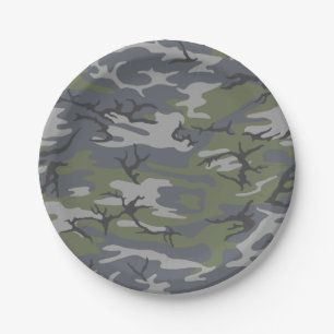 Wetterfertige Camouflage Pappteller