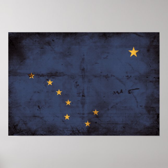 Wetterflagge Alaska Poster (Vorne)