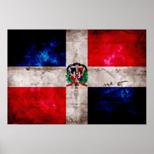 Wetterflagge der Dominikanischen Republik Poster