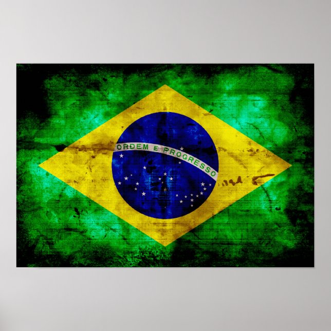 Wetterflagge in Brasilien Poster (Vorne)