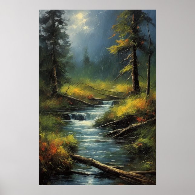 Wetterflüster, antikes Holz Poster (Vorne)