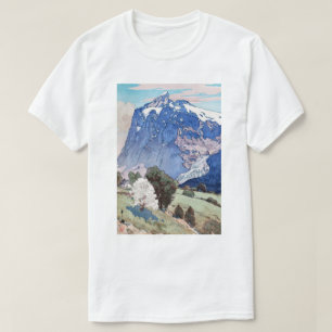 Wetterhorn, Hiroshi Yoshida, Holzschnitt T-Shirt
