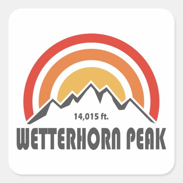 Wetterhorn Peak Quadratischer Aufkleber (Vorderseite)
