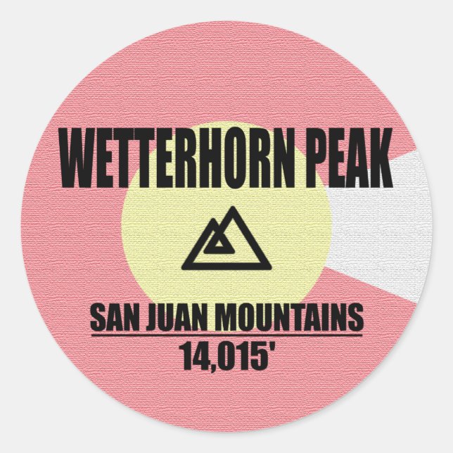 Wetterhorn Peak Runder Aufkleber (Vorderseite)