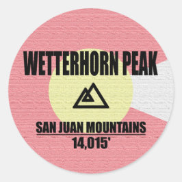 Wetterhorn Peak Runder Aufkleber