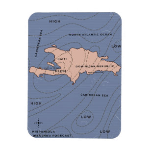 Wetterkarte von Hispaniola Magnet
