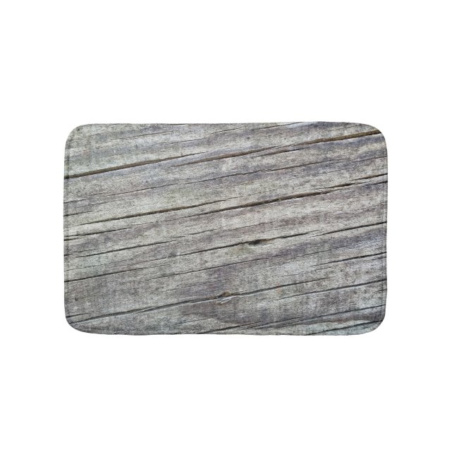 Wetterschutz-Holzplanks Textur Badematte (Vorderseite)