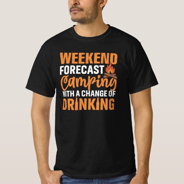 Wettervorhersage für das sonnige Camping T-Shirt (Vorderseite)