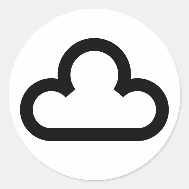 Wetterwolkensymbol Runder Aufkleber (Vorderseite)