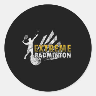 Wettkampfpla für Extreme Badminton Runder Aufkleber