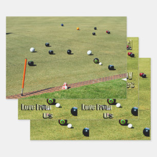 Wettkampfspiel "Lawn Bowls Competition", Geschenkg Geschenkpapier Set