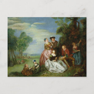 Wettstreit im Park Postkarte