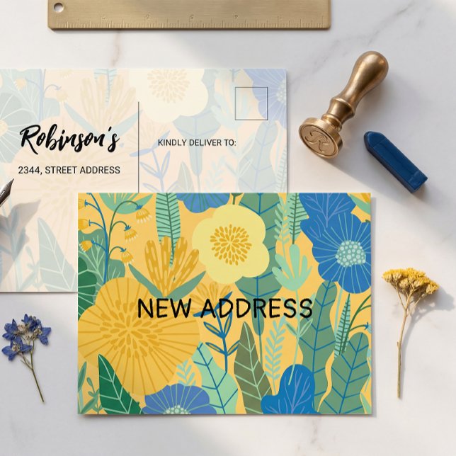  We've moved, chic, change of address announcement Postkarte (Von Creator hochgeladen)