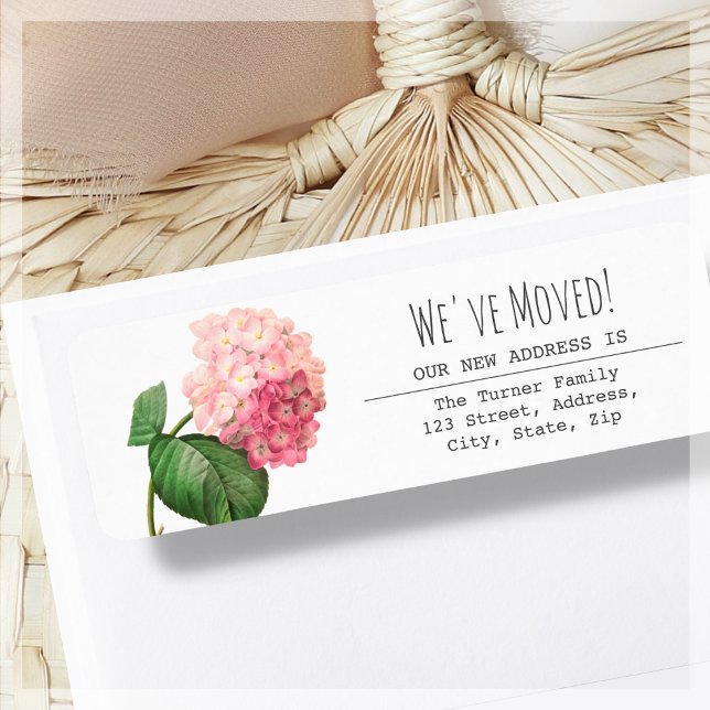 We've Moved Hydrangea Return Address (Von Creator hochgeladen)