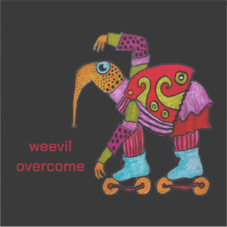 Wevil Overcome Large Vinyl Aufkleber