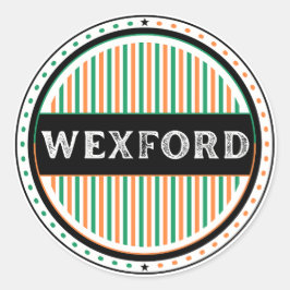 Wexford City Pride Emblem – Irish Identity Runder Aufkleber