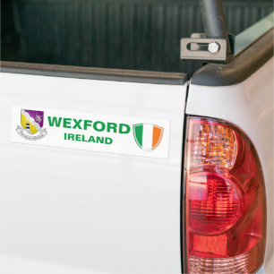 Wexford Ireland Wappen und irische Flagge Autoaufkleber