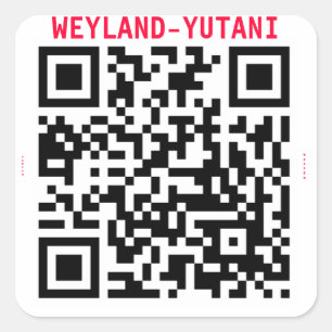 Weyland Yutani AUFHEBUNG Briefmarke Quadratischer Aufkleber