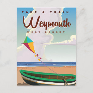Weymouth England Vintages Urlaubsposter Postkarte