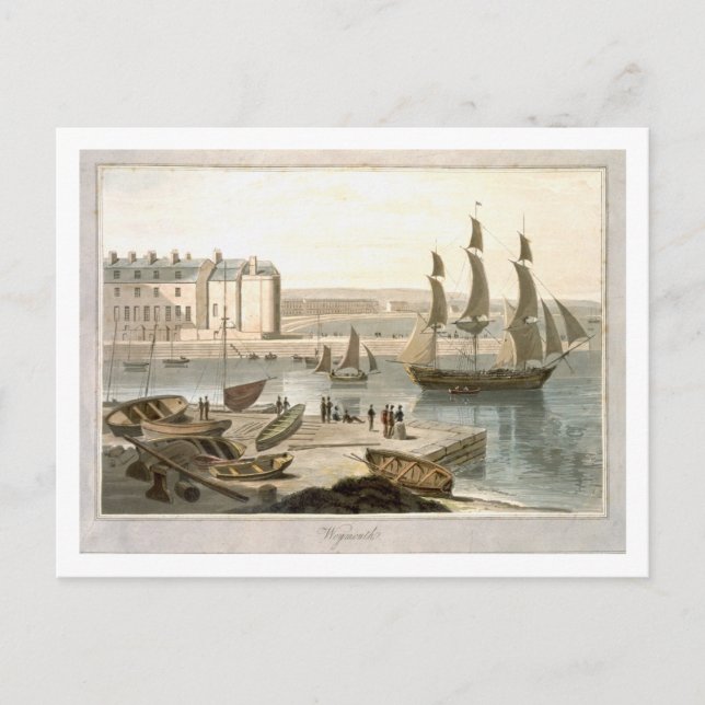 Weymouth Harbour, von 'A Voyage Around Great Brit Postkarte (Vorderseite)