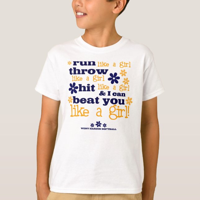 WH mögen einen Mädchen-Softball T-Shirt (Vorderseite)