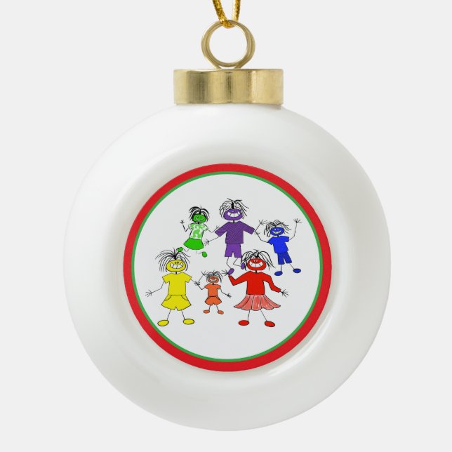 Whack-A-Do Keramik Kugel-Ornament (Vorderseite)