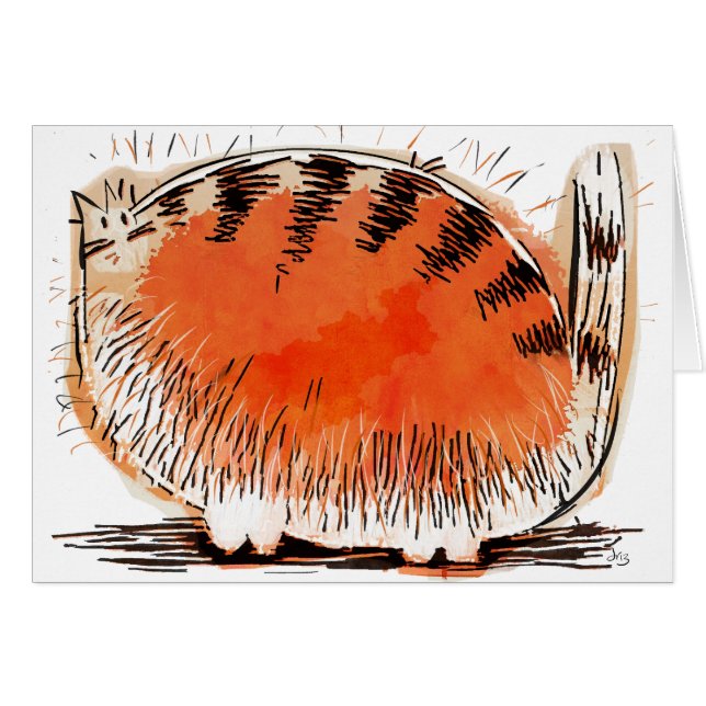 whacky orange Cartoonkatze (Vorderseite (Horizontal))