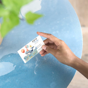 Whale a Time Boys Birthday RSVP Karte