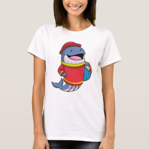 Whale als Feuerwehrmann mit Schlauch T-Shirt