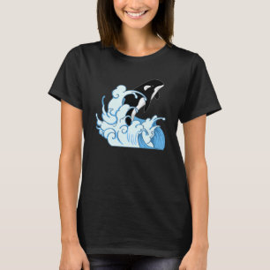 Whale Animal Ocean Killer Whale Waves Orca T-Shirt