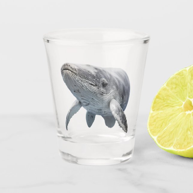 Whale Art Ocean Beach Schnapsglas (Vorderseite)