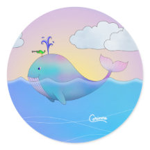 Whale - Aufkleber für den Umschlag
