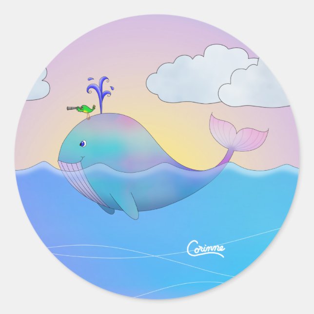 Whale - Aufkleber für den Umschlag (Vorderseite)