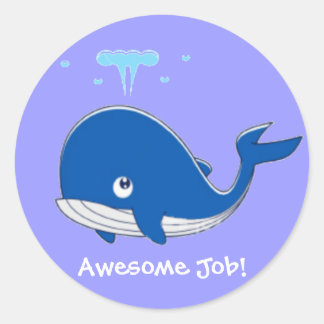 Whale-Aufkleber Runder Aufkleber