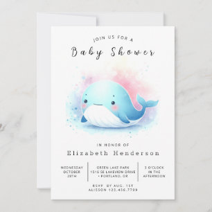 Whale-Baby-Dusche im Internet Einladung