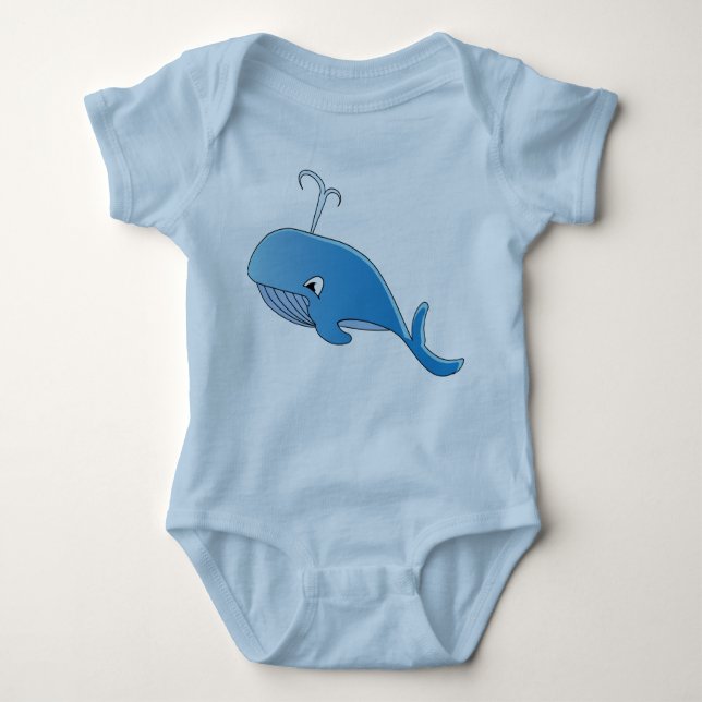 Whale - Baby Jersey Bodysuit Strampler (Vorderseite)
