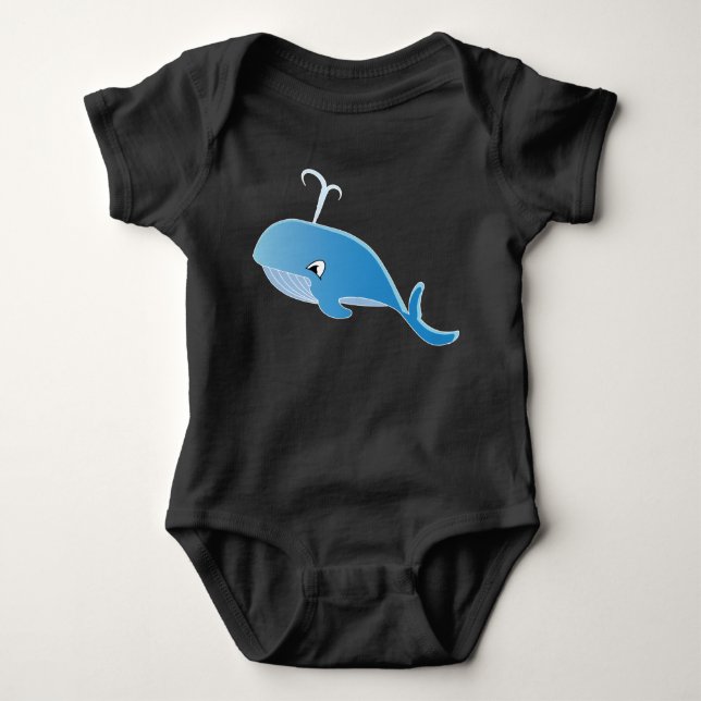Whale - Baby Jersey Bodysuit Strampler (Vorderseite)