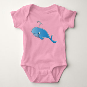 Whale - Baby Jersey Bodysuit Strampler