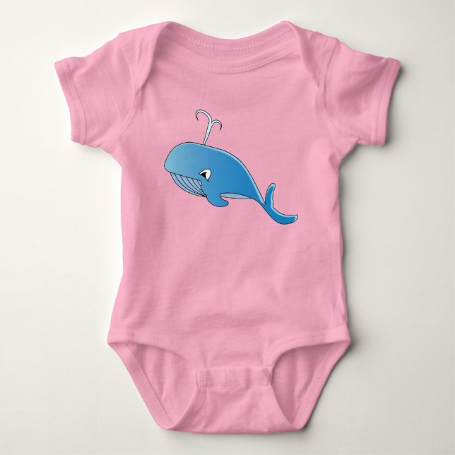 Whale - Baby Jersey Bodysuit Strampler (Vorderseite)
