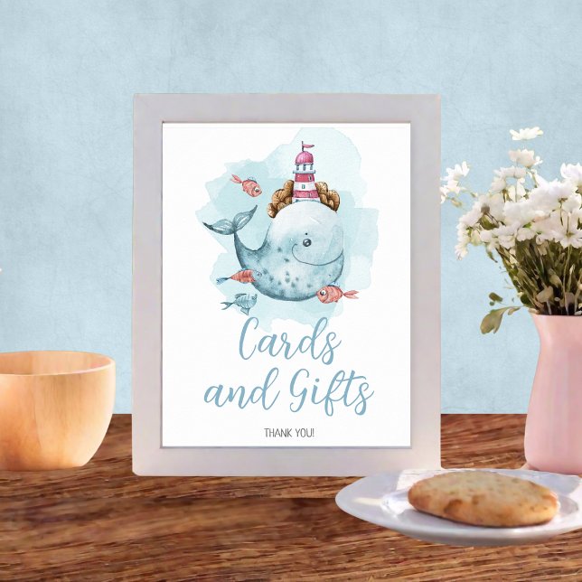 Whale Baby Shower Cards und Geschenke Poster (Whale Baby Shower Cards and Gifts Poster
)