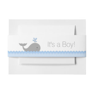 Whale Baby Shower Einladungsbanderole