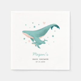 Whale Baby Shower Serviette