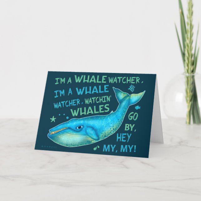 Whale Beobachten Familienurlaub Kreuzfahrt Funny Karte (Vorderseite)