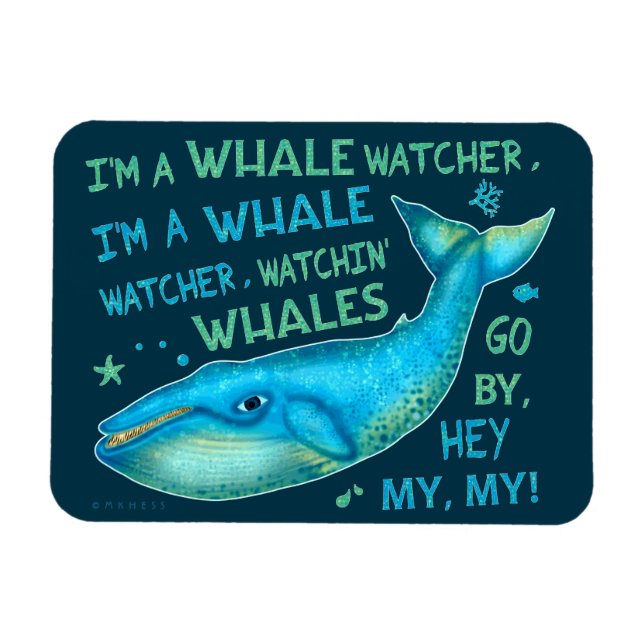 Whale Beobachten Familienurlaub Kreuzfahrt Funny Magnet (Horizontal)