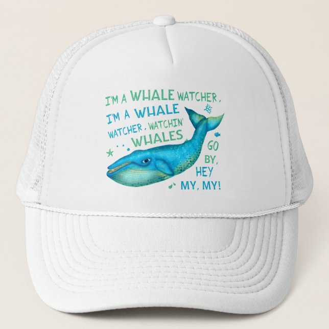 Whale Beobachten Familienurlaub Kreuzfahrt Funny Truckerkappe (Vorderseite)