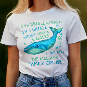 Whale beobachten Familienurlaub Personalisierte Kr T-Shirt