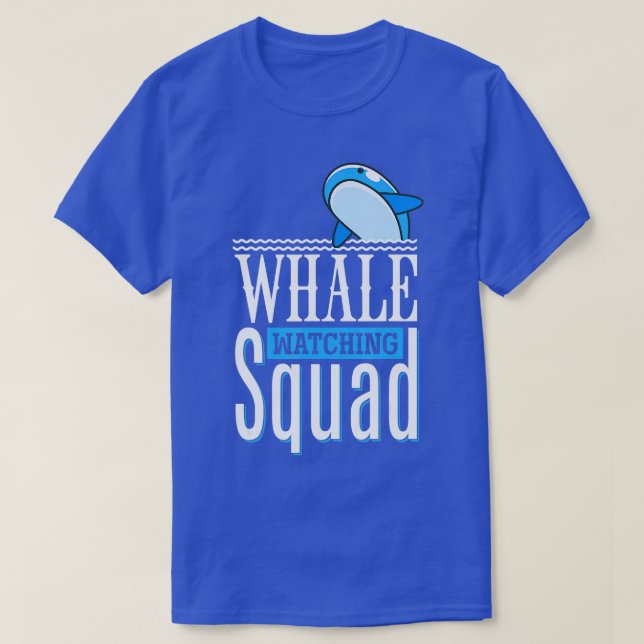 Whale beobachten Squad Cetacean T-Shirt (Design vorne)
