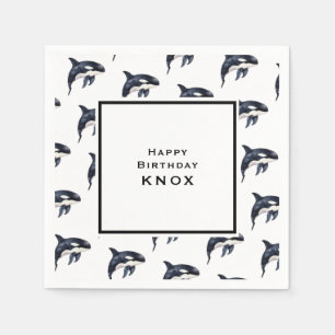 Whale Birthday Party Serviette